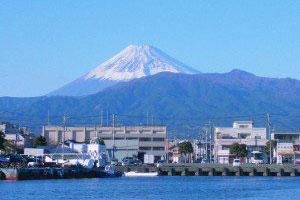 沼津魚市場からの富士山